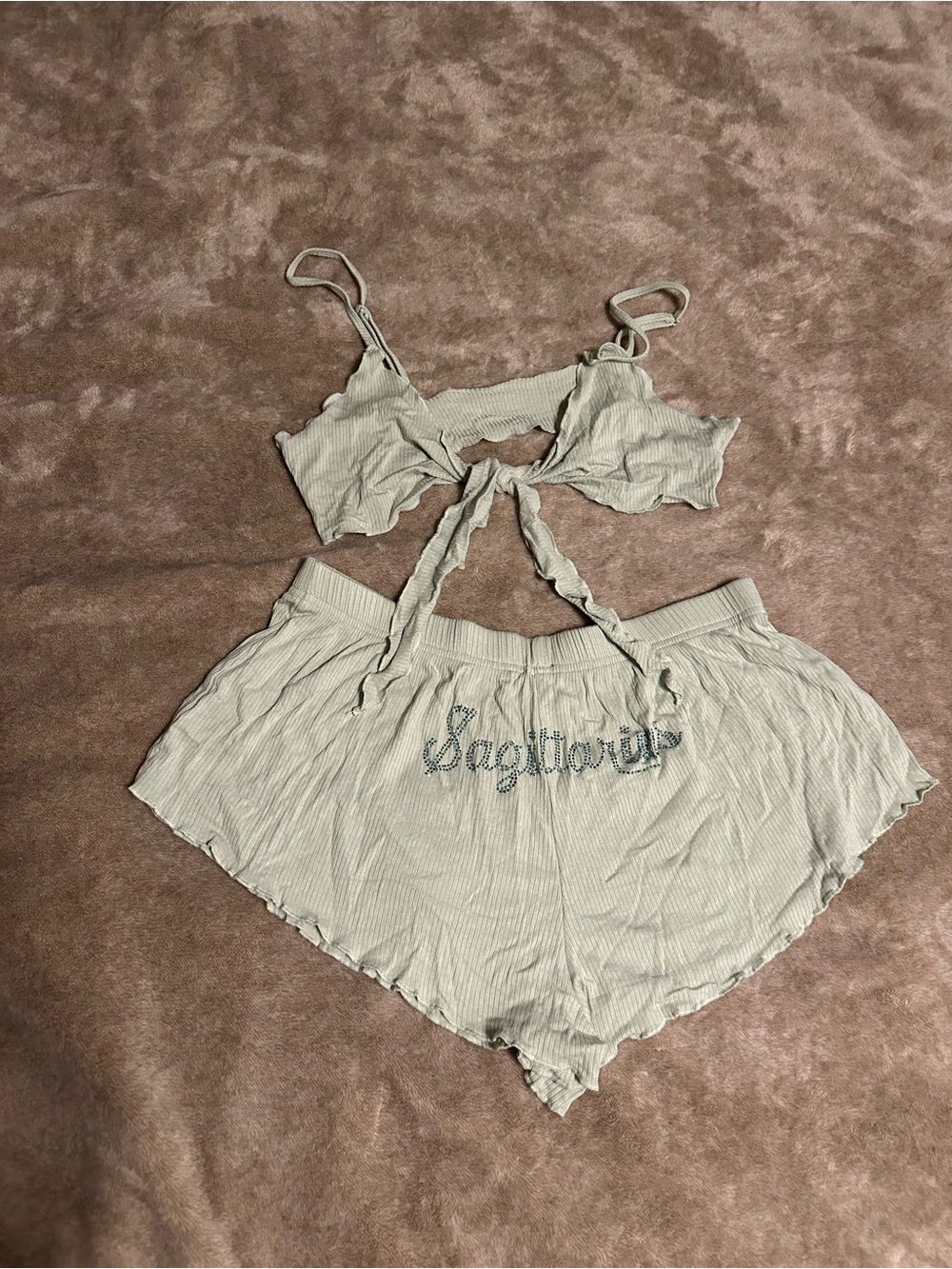 Dolls Kill Sage Green Sleep Set
